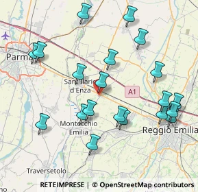 Mappa Via dei Patrioti, 42049 Calerno RE, Italia (8.6845)