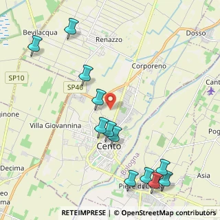 Mappa 44042 Cento FE, Italia (2.555)
