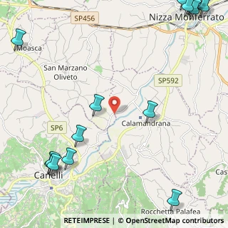 Mappa Regione Valle Asinari, 14050 San Marzano Oliveto AT, Italia (3.67688)