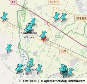 Mappa Via Camillo Prampolini, 42049 Calerno RE, Italia (5.667)