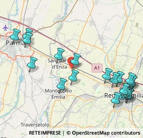 Mappa Via Camillo Prampolini, 42049 Calerno RE, Italia (10.43)