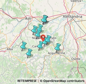 Mappa Regione Portella, 14042 Calamandrana AT, Italia (9.57182)