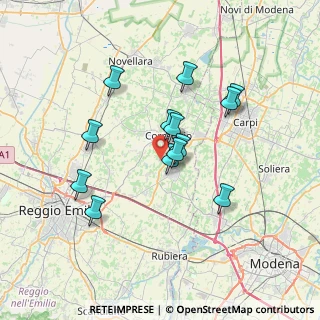 Mappa Via Cattini, 42015 Correggio RE, Italia (6.18)