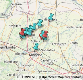 Mappa Via F. Magellano, 41019 Sozzigalli MO, Italia (11.1135)