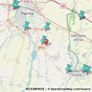 Mappa Strada Antina, 43123 Parma PR, Italia (6.93727)