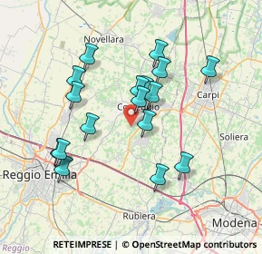 Mappa Via della Solidarietà, 42015 Correggio RE, Italia (6.70647)