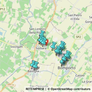 Mappa Via dell'Acero, 41030 Bomporto MO, Italia (1.638)