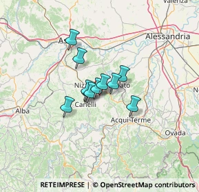 Mappa 14042 Nizza Monferrato AT, Italia (7.34727)