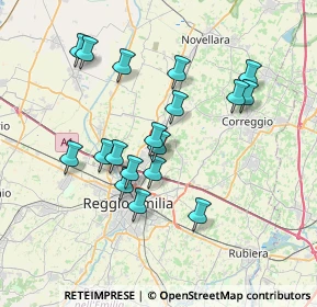 Mappa Via Borghetto, 42122 Reggio nell'Emilia RE, Italia (6.75222)