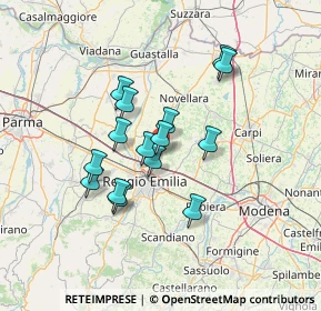 Mappa Via Borghetto, 42122 Reggio nell'Emilia RE, Italia (11.10133)