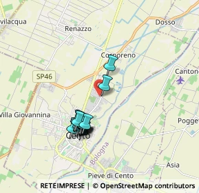 Mappa Via Fratelli Bandiera, 44042 Cento FE, Italia (1.59867)