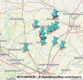 Mappa Via Fratelli Bandiera, 44042 Cento FE, Italia (10.41083)