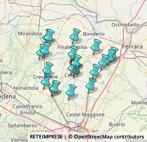 Mappa Via Fratelli Bandiera, 44042 Cento FE, Italia (11.2765)