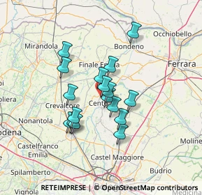 Mappa Via Fratelli Bandiera, 44042 Cento FE, Italia (10.42471)