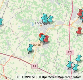 Mappa Via della Pace, 42015 Correggio RE, Italia (5.9865)