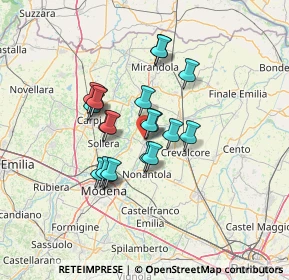 Mappa Via Carlo Testa, 41030 Bomporto MO, Italia (10.338)