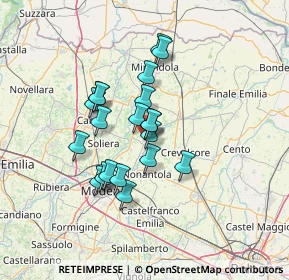 Mappa Via Carlo Testa, 41030 Bomporto MO, Italia (10.68)