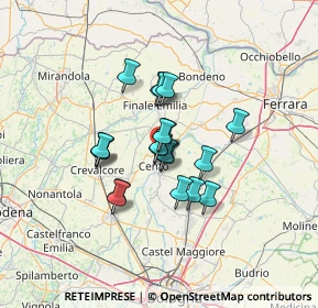 Mappa C.C. Guercino CC GUERCINO, 44042 Cento FE, Italia (9.2765)
