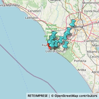 Mappa Via Passo della Sentinella, 00054 Fiumicino RM, Italia (7.81643)