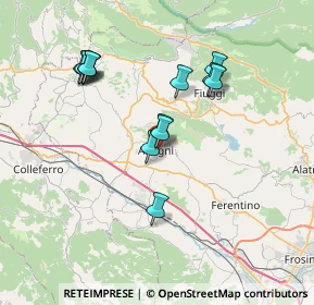 Mappa Via circonvallazione sotto le mura, 03012 Anagni FR, Italia (7.21308)