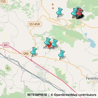 Mappa Via circonvallazione sotto le mura, 03012 Anagni FR, Italia (6.4385)