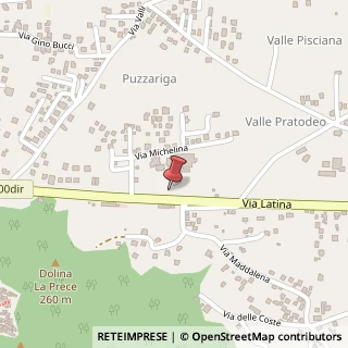 Mappa Via Latina, Km 0,700, 69, 00031 Artena, Roma (Lazio)