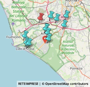 Mappa Via Virgilio Ranzato, 00124 Roma RM, Italia (6.43615)