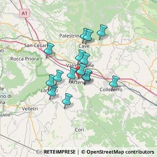 Mappa Via Pietro Casiero, 00031 Artena RM, Italia (5.63)