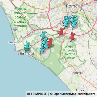 Mappa Via Oscar Chilesotti, 00124 Roma RM, Italia (7.07313)