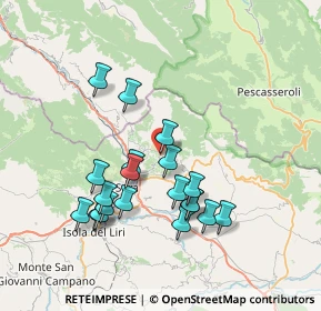 Mappa Via Carletta, 03030 Pescosolido FR, Italia (7.4075)