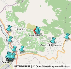 Mappa Via Carletta, 03030 Pescosolido FR, Italia (3.6045)
