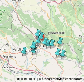 Mappa Via Carletta, 03030 Pescosolido FR, Italia (10.76231)