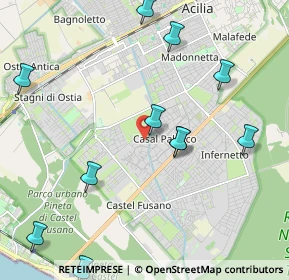 Mappa Via Aristippo, 00124 Roma RM, Italia (2.60455)