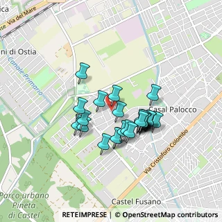 Mappa Via Cratippo di Atene, 00124 Roma RM, Italia (0.71538)