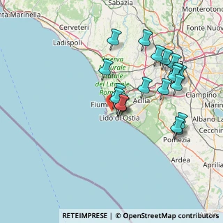 Mappa Via Angelo Ampezzan, 00054 Fiumicino RM, Italia (15.386)