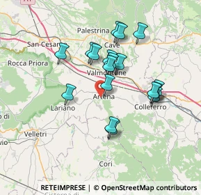 Mappa Via del Convento, 00031 Artena RM, Italia (6.60556)