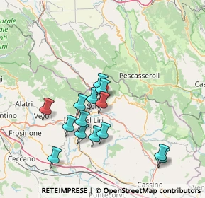 Mappa SP95, 03030 Pescosolido FR, Italia (14.82214)