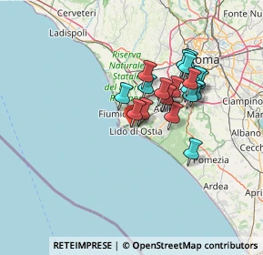 Mappa Via dell'Appagliatore, 00121 Lido di Ostia RM, Italia (11.743)