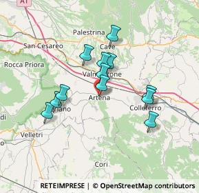 Mappa Via Enrico Fermi, 00031 Artena RM, Italia (6.20833)