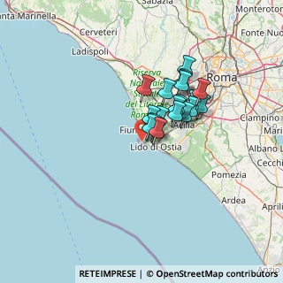 Mappa Via Sernaglia della Battaglia, 00054 Fiumicino RM, Italia (9.7195)