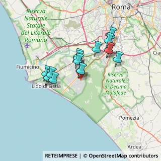 Mappa Via Gaetano Luporini, 00124 Roma RM, Italia (6.21563)