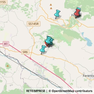 Mappa Via della Peschiera, 03012 Anagni FR, Italia (3.69091)