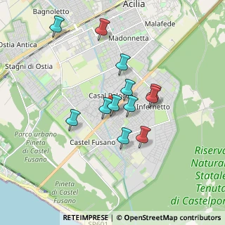 Mappa Via Cristoforo Colombo, 00124 Roma RM, Italia (1.54917)