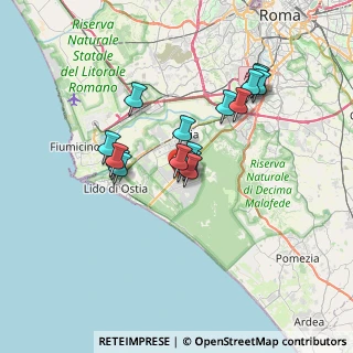 Mappa Via Cristoforo Colombo, 00124 Roma RM, Italia (5.94294)