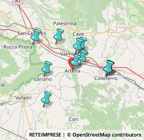 Mappa Via Alessandro Fleming, 00031 Artena RM, Italia (6.24455)