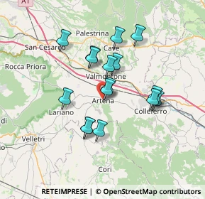 Mappa Via Alessandro Fleming, 00031 Artena RM, Italia (6.21063)