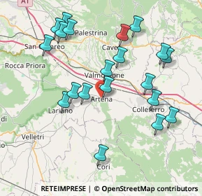 Mappa Via Alessandro Fleming, 00031 Artena RM, Italia (8.666)