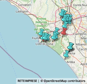 Mappa Via di Acqua Rossa, 00121 Lido di Ostia RM, Italia (14.9535)