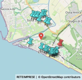 Mappa Via di Acqua Rossa, 00121 Lido di Ostia RM, Italia (1.8505)