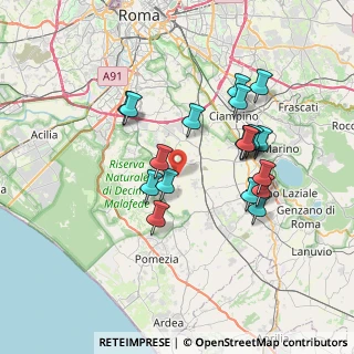 Mappa Via Giovanni Canestrini, 00134 Roma RM, Italia (7.10211)